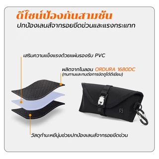 กระเป๋าแว่นตา วัสดุไนลอน ทนทาน พร้อมตะขอ พกพาได้ กันน้ำ กันกระแทก ดูดแม่เหล็ก ถอดออกได้เร็ว สำหรับพกพาไปข้างนอก