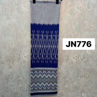 JN776 ผ้าฝ้าย ทอลาย มัดหมี่ฝ้ายคราม สีน้ำเงิน ขนาด 2 หลา