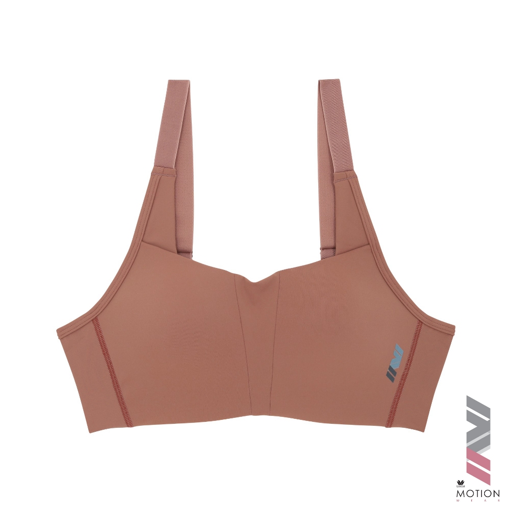 Wacoal Motion Wear บราสำหรับออกกำลังกาย In to Out (Level.2) รูปแบบตะขอ รุ่น WR1525 สีโอวัลติน (OT)