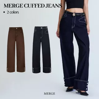 Merge Official - Merge Cuffed Jeans (พร้อมส่ง)