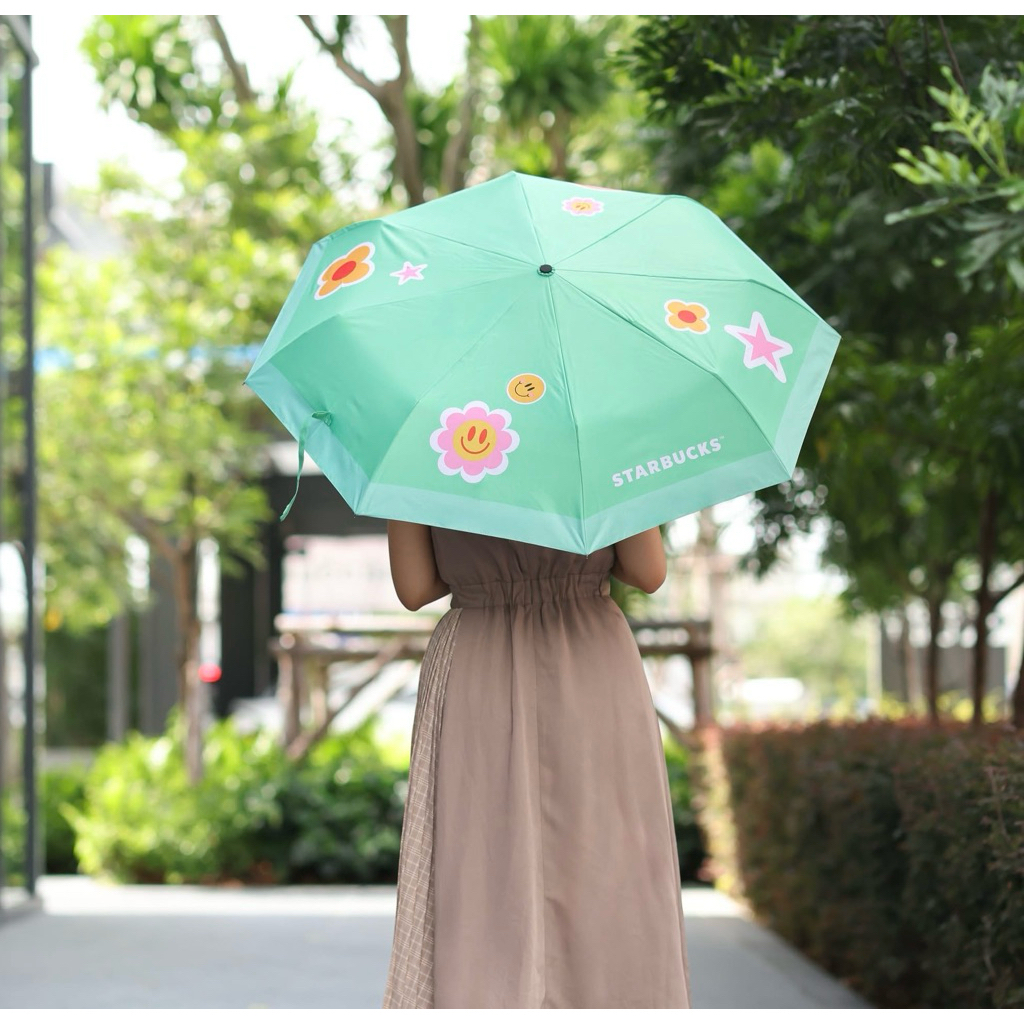 Starbucks Urban Umbrella with pouch-Green 21 inches