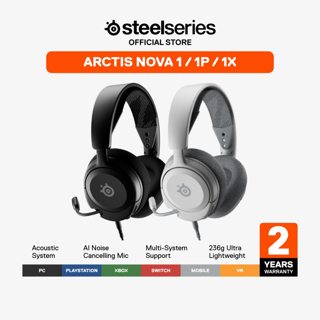 Steelseries Arctis Nova 1 / 1P / 1X Multi-Platform Premium Wired Gaming Headsett หูฟังเกมมิ่งมีสาย