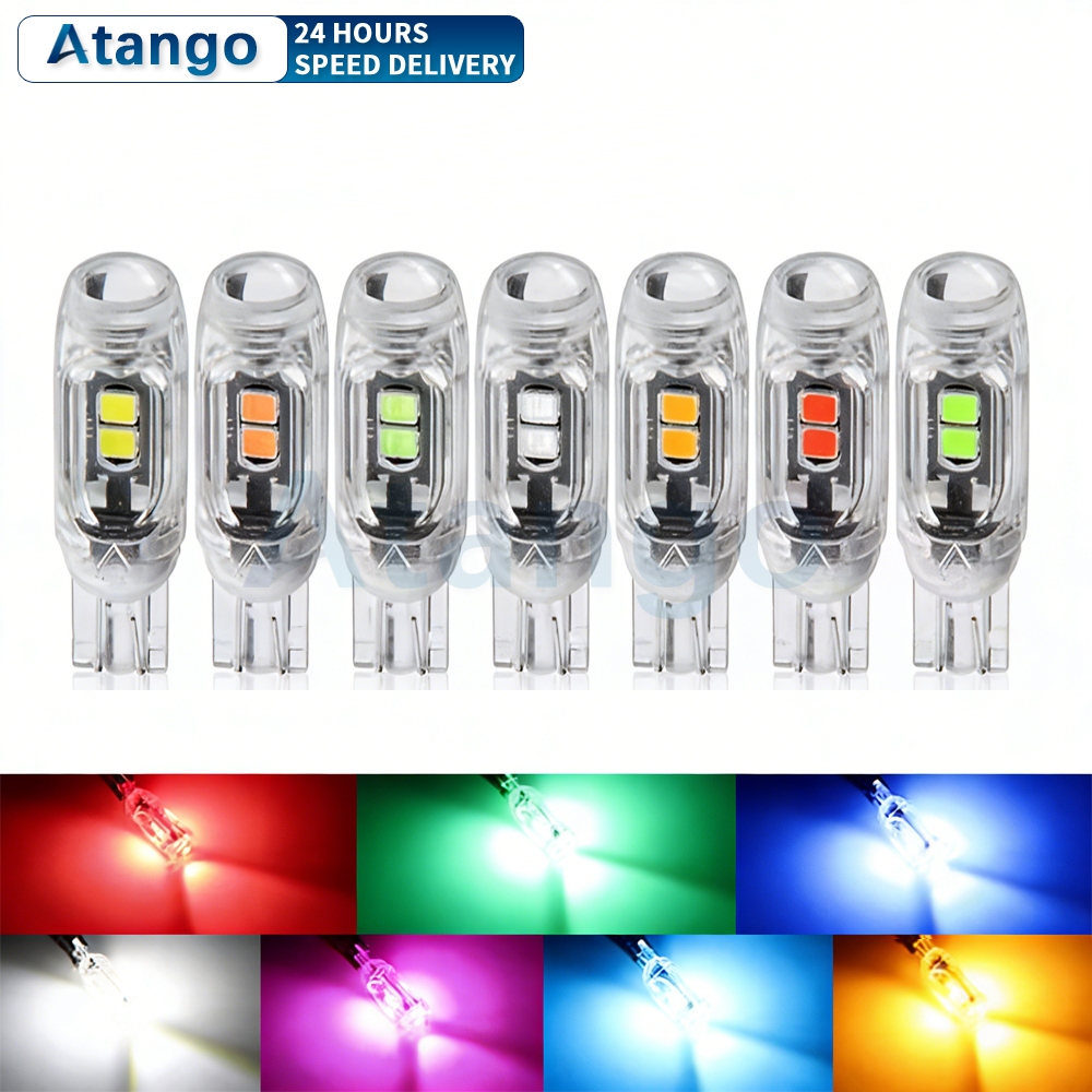 หลอดไฟเลี้ยว LED T10 กระพริบแฟลช ปกติ/แฟลช สำหรับรถยนต์ มอเตอร์ไซค์ ทนต่ออุณหภูมิสูง สว่างมาก มีสีให้เลือก