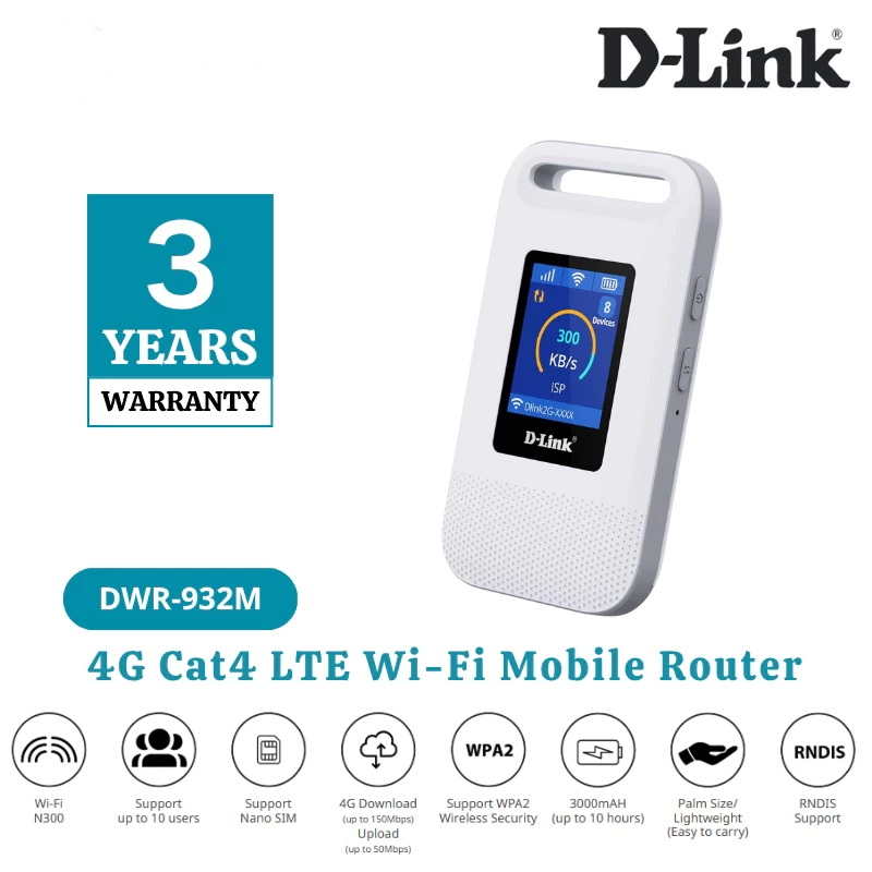 ⚡️พอกเก็ตไวไฟ⚡4G D-LINK (DWR-932M) 150Mbps WiFi 4G/LTE