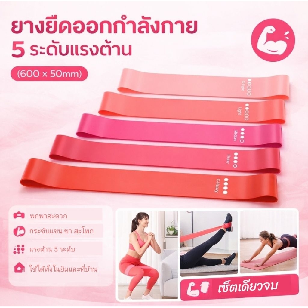 ยางยืดออกกำลังกาย Trailtop วัสดุคุณภาพดี