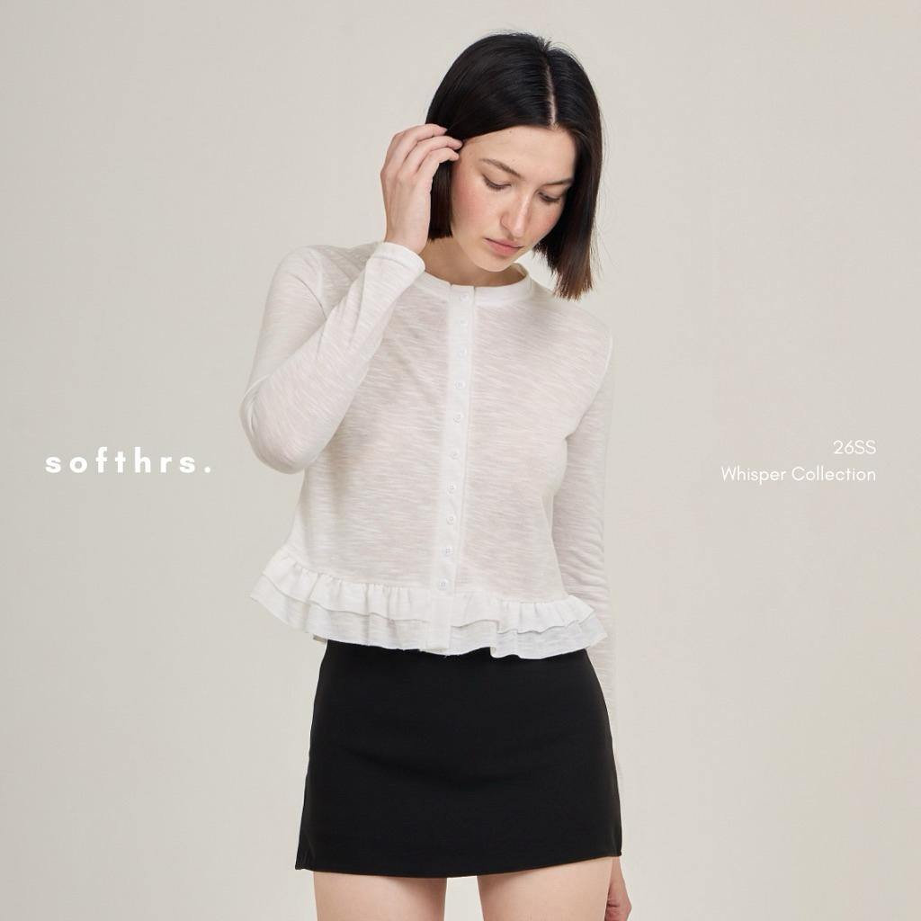 softhrs. — Ruffle Edge Cardigan