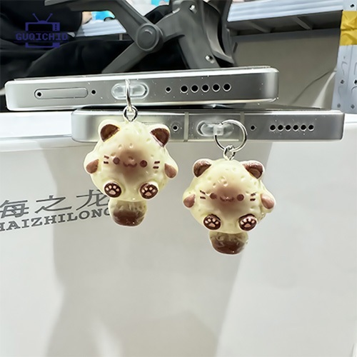 ารัก 3D แมวโทรศัพท์ Anti Dust Cap ชาร์จพอร์ตปลั๊กสําหรับiOS/Android ประเภท C ป้องกันฝุ่น Stopper Accessorie