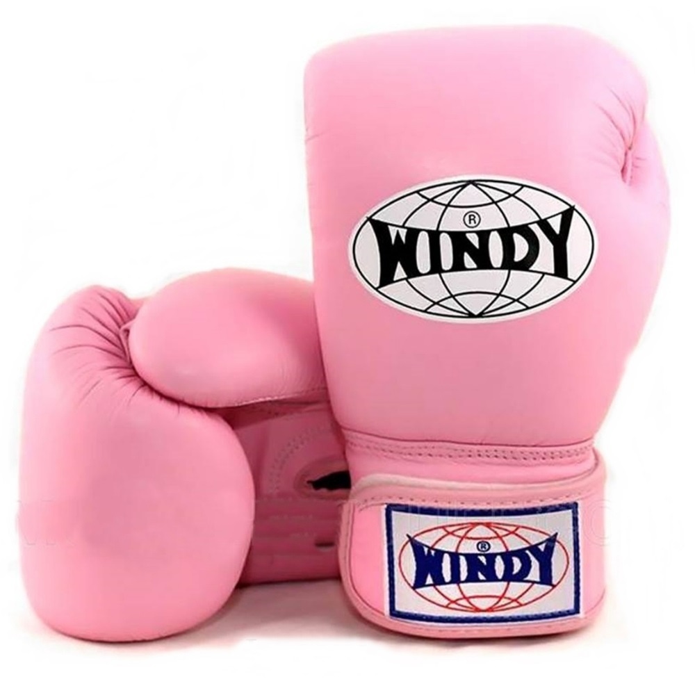 Windy boxing gloves pink  BGVH (10,12,14 oz) genuine leather วินดี้ นวมซ้อมชกมวย สีชมพู ผลิตจากหนังเ