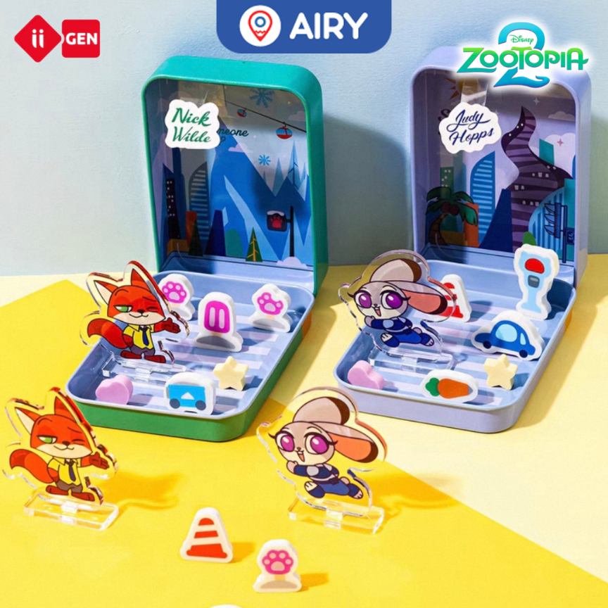 ชุดกล่องยางลบมินิ Zootopia ลิขสิทธิ์แท้ YZ360006 ยางลบก้อนเล็กหลายทรง สแตนดี้จู้ดี้ นิคสะสม(1 ชุด) — صورة 2