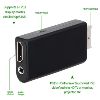 อะแดปเตอร์ ps2 to hd ตัวแปลงPS2 To HD Converter ต่อเครื่องเล่น PS2 ออกทีวี HD 3.5mm