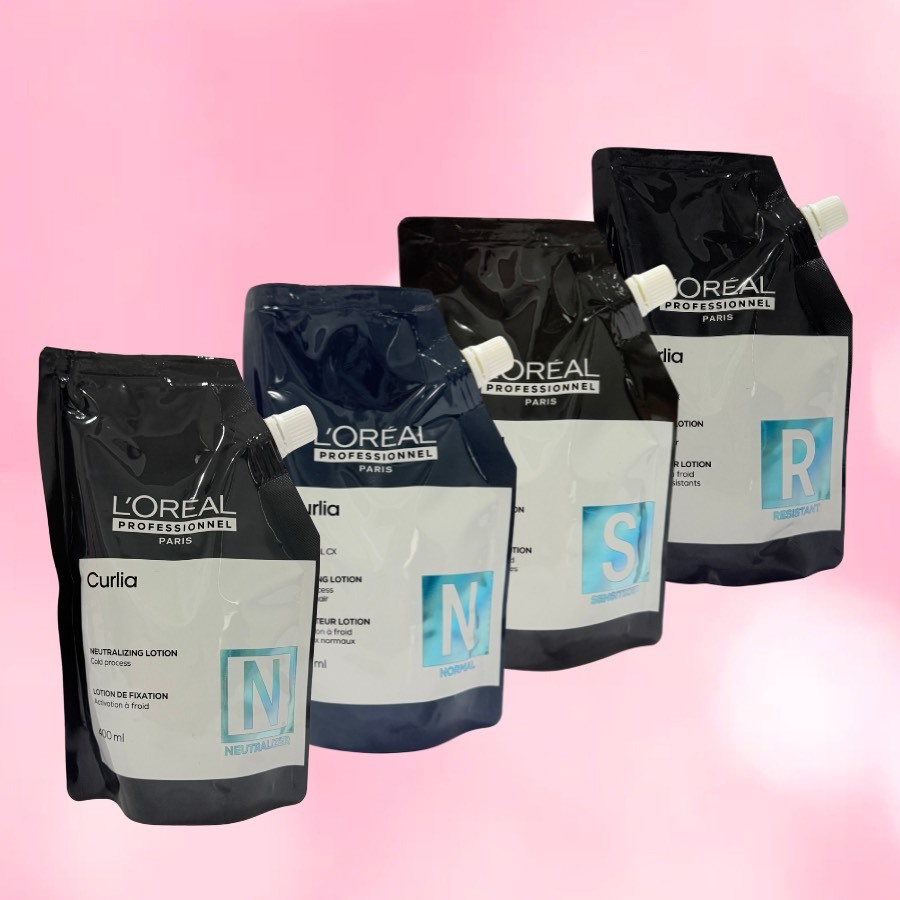 LOREAL Curlia 400 ML.น้ำยาดัดผม(ดัดเย็น)สูตรใหม่ที่เน้นเรื่องกลิ่นที่อ่อนโยนและมีส่วนผสมบำรุงในตัว