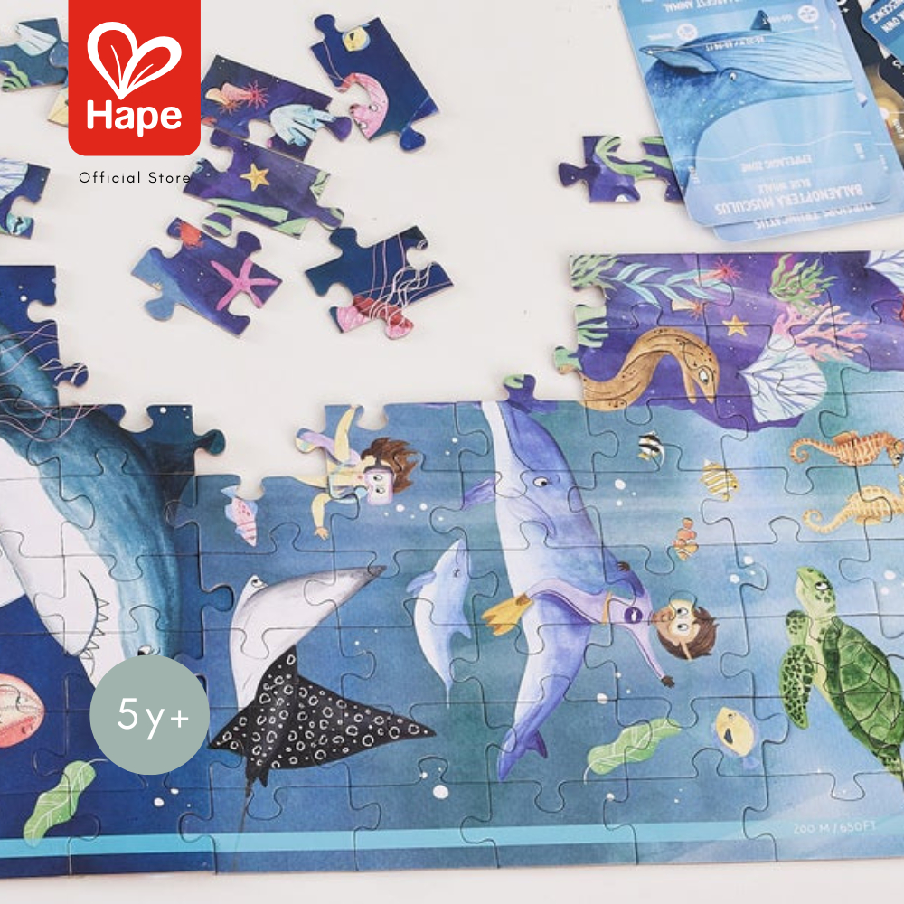 Hape Ocean Life Puzzle 1.5M	จิ๊กซอว์โลกใต้ทะเล เรืองแสง 1.5m	6Y+ รูปที่ 3