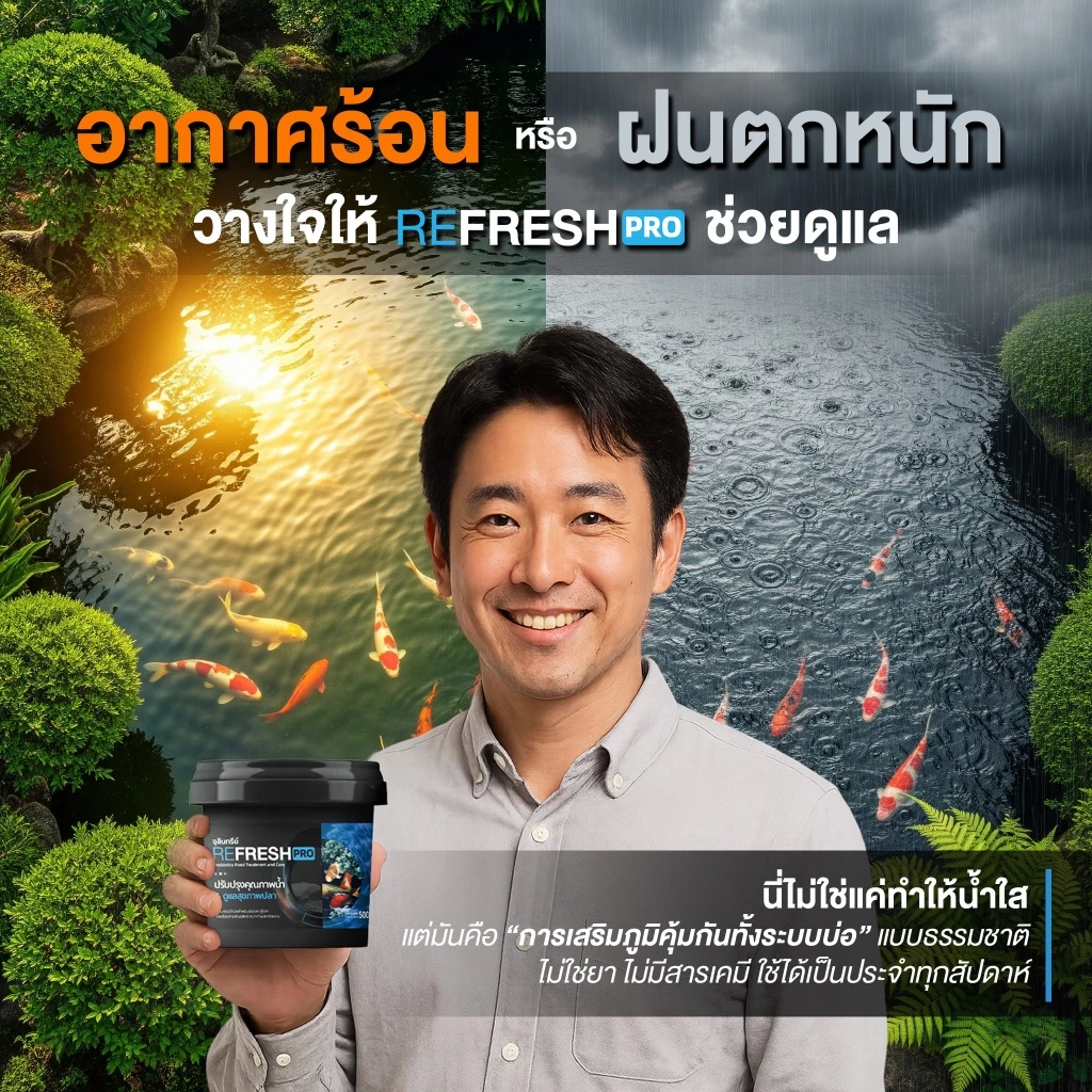 [ล็อตใหม่ผงสีขาว] Refreshpro จุลินทรีย์บ่อปลา แบคทีเรียตู้ปลา ปรับสภาพน้ำ น้ำใส ปลอดภัย ไม่มีสารเคมี thumbnail 4