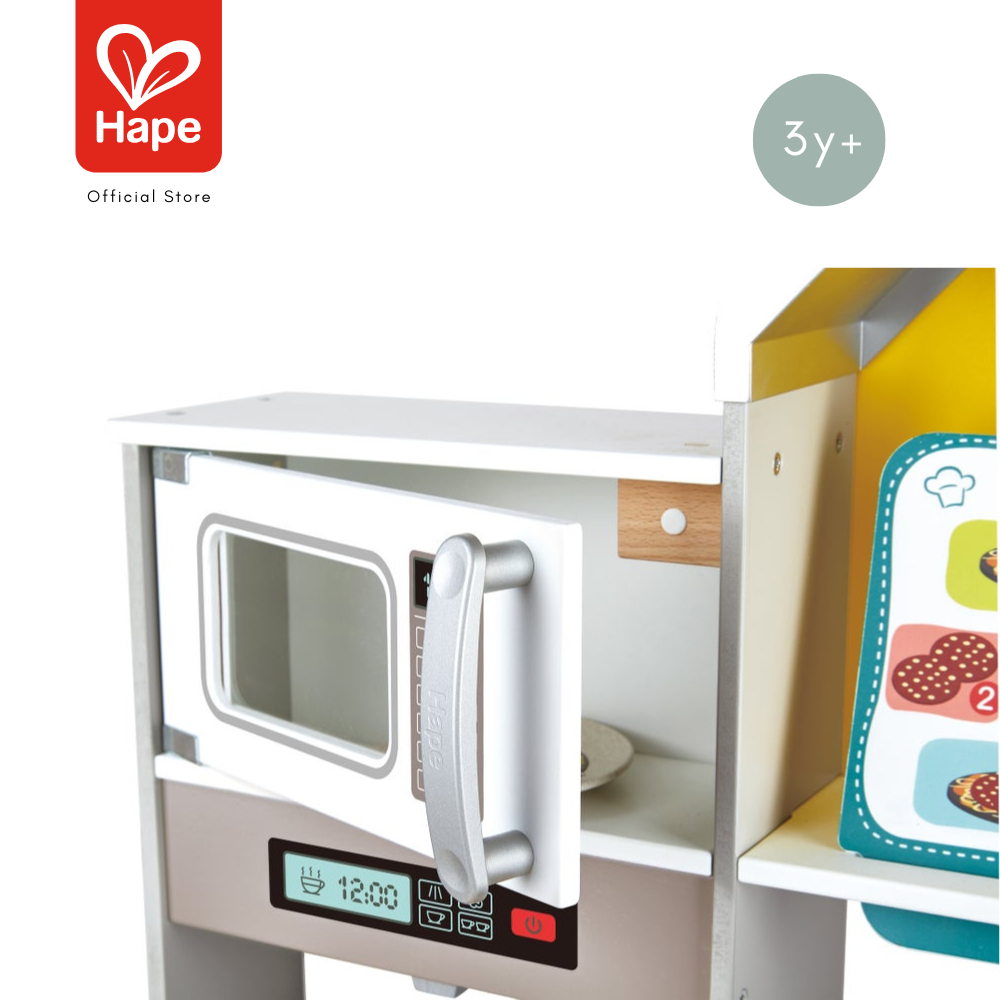 Hape Deluxe Kitchen Playset with Fan Fryer	ครัว 3 เคาท์เตอร์มีเสียงมีไฟ เป่าลมได้	3Y+ รูปที่ 7