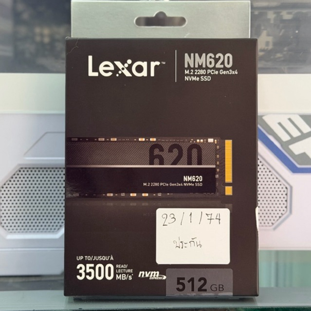 (ของใหม่) 512 GB SSD (เอสเอสดี) LEXAR NM620 - PCIe 3x4 NVMe M.2 2280 (LNM620X512G-RNNNG)