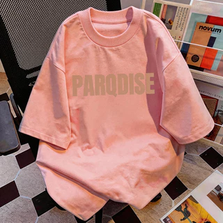 TEE·SHOP🍀 เสื้อยืด Oversize ลาย 'PARQDISE' สไตล์เกาหลี เท่ห์มาก ใส่ได้ทั้งชายหญิง ผ้านุ่มสบายตัวทั้งวัน รองรับ COD 📦