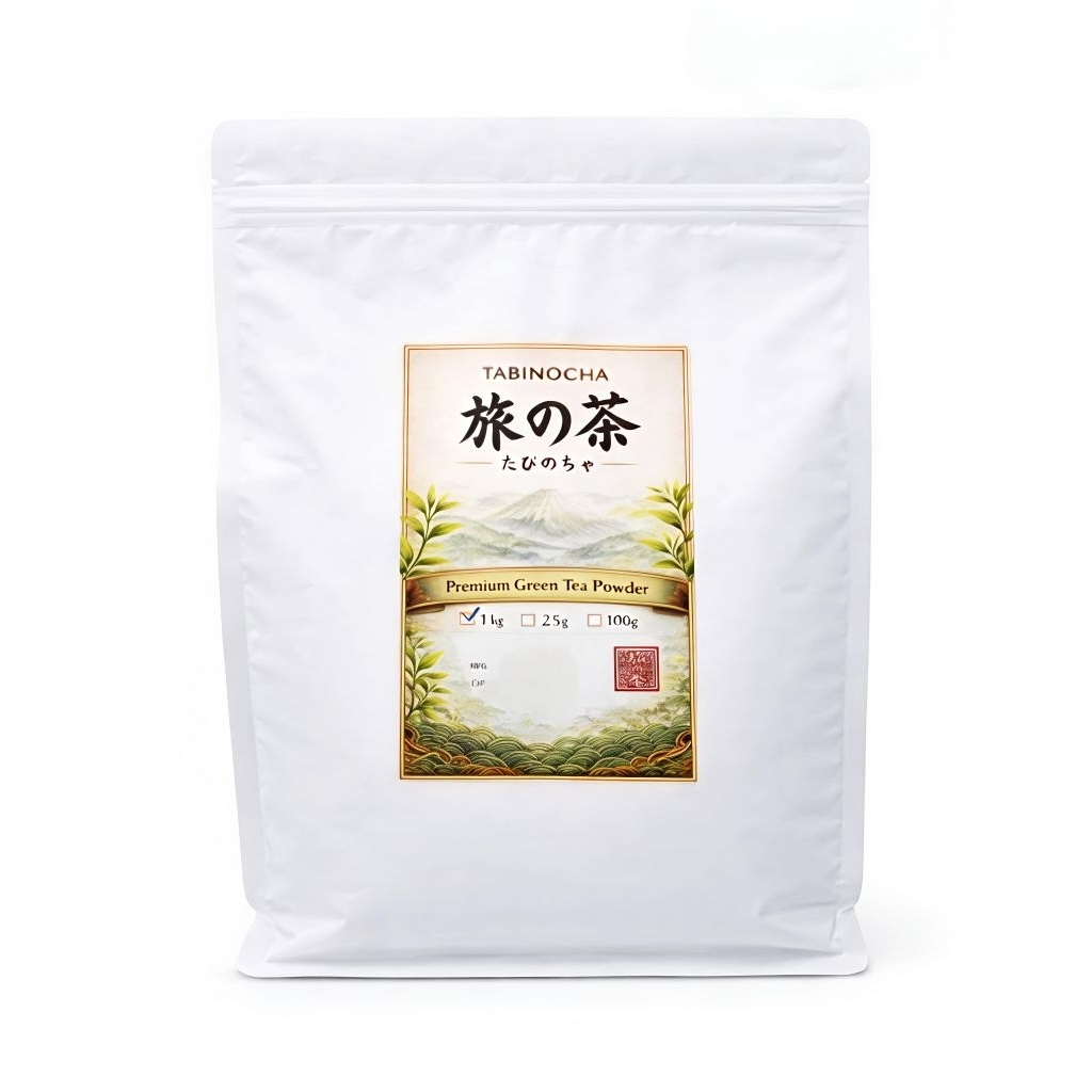 ทะบิโนะฉะ มัทฉะพรีเมียม ขนาด 1 kg. TABINOCHA Matcha Premium  1kg.🍵  🍃