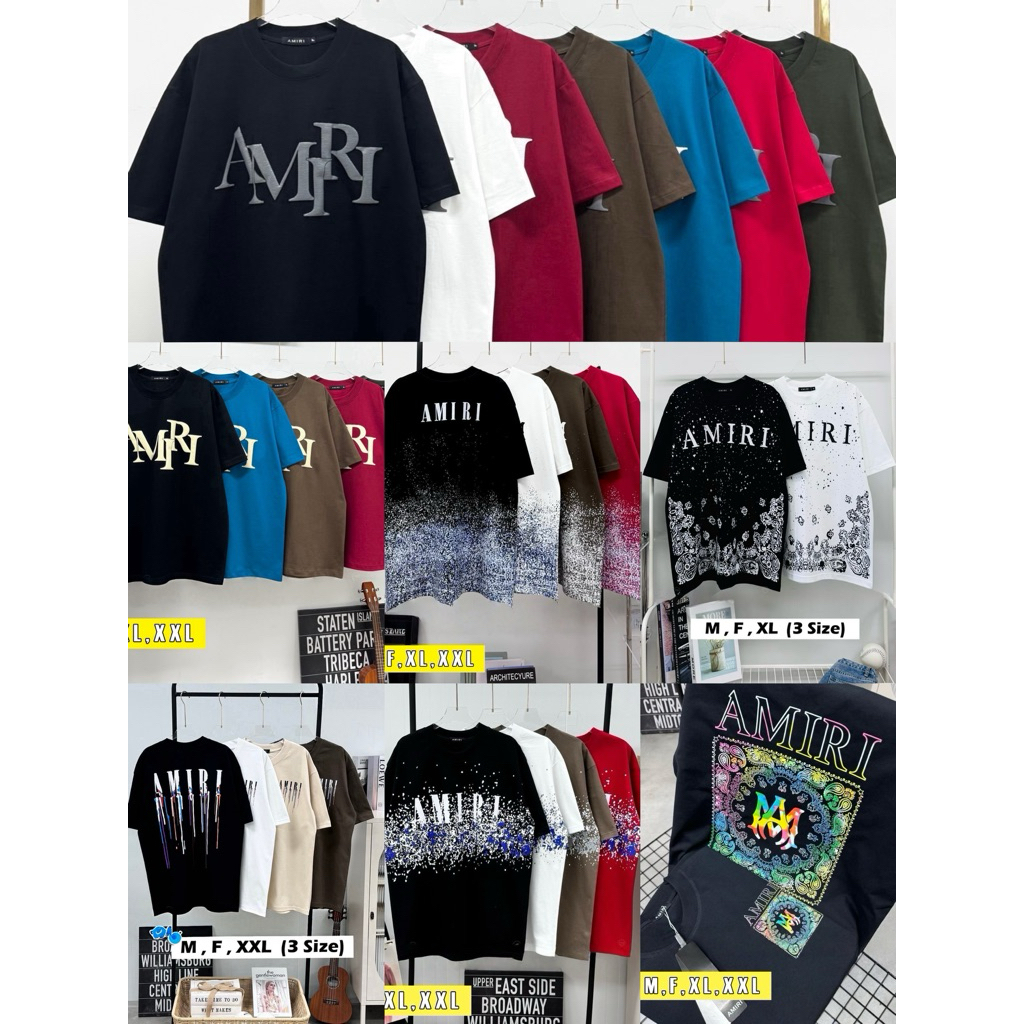 🔹🔷เสื้อยืดแบรนด์AMIRIงานขายดี🔷🔹