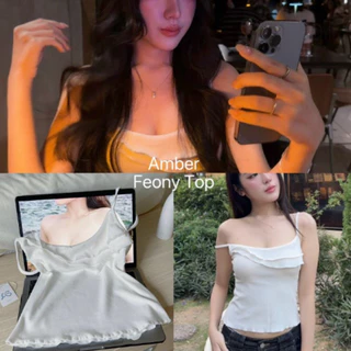 Peony top by Amber เสื้อสายเดี่ยว ดีเทลระบายใส่ไปเดทไปเที่ยวหรือวันธรรมดาก็เอาอยู่💌