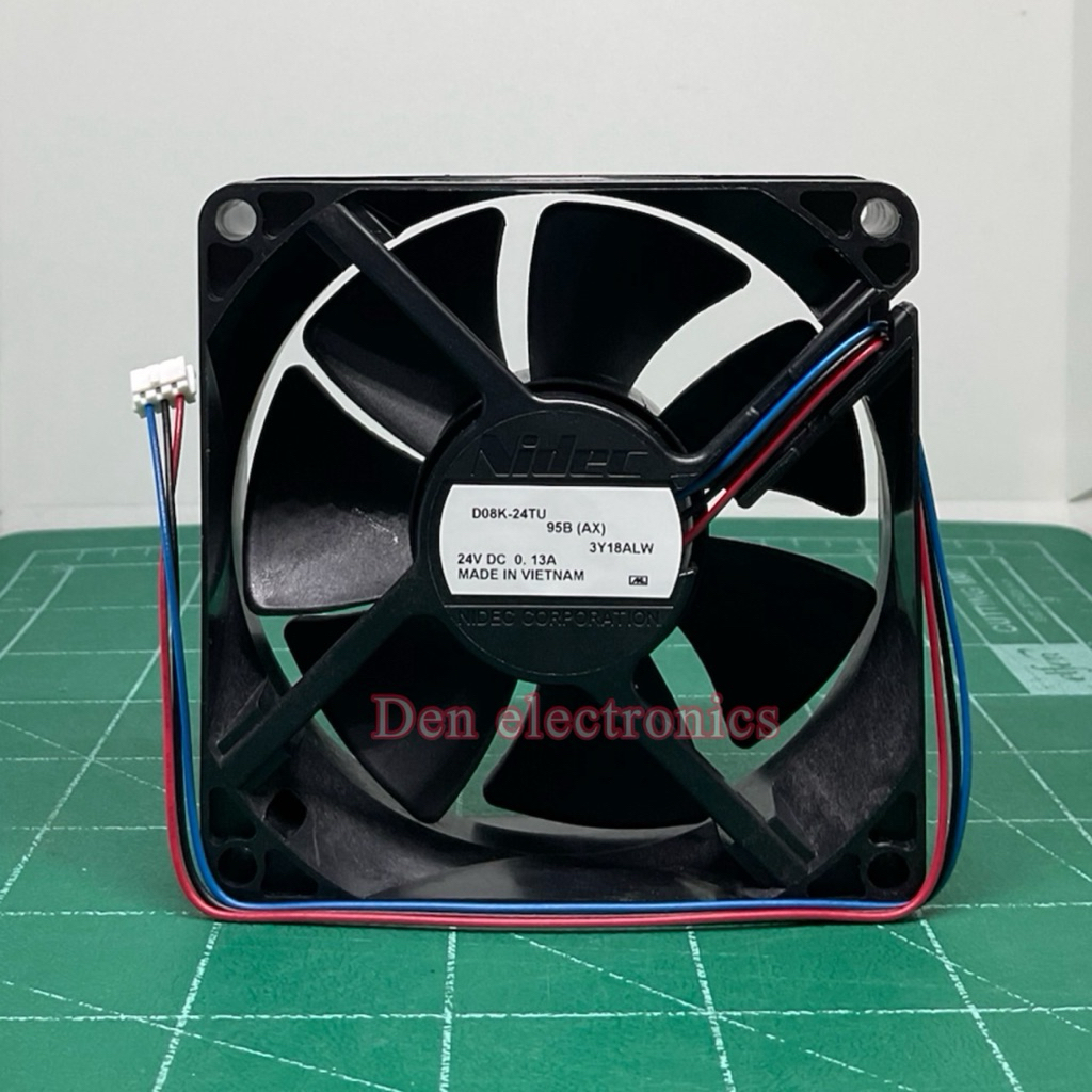 พัดลม 3นิ้ว (3“) 80x80x25 24VDC 0.13A D08K-24TU 3สาย พร้อมส่ง