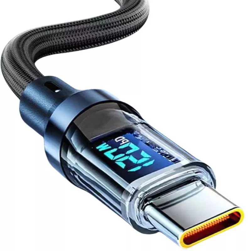 สายเคเบิลข้อมูล USB Type-C พร้อมจอแสดงผลดิจิตอล ชาร์จเร็วพิเศษ 120W 6A thumbnail 3