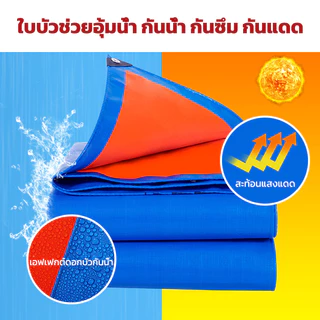 1x2 / 2x2 / 3x3 ผ้าใบกันแดดกันฝน PE คุณภาพสูง เคลือบกันน้ำ 2 ด้าน อเนกประสงค์ พร้อมรูร้อยเชือก