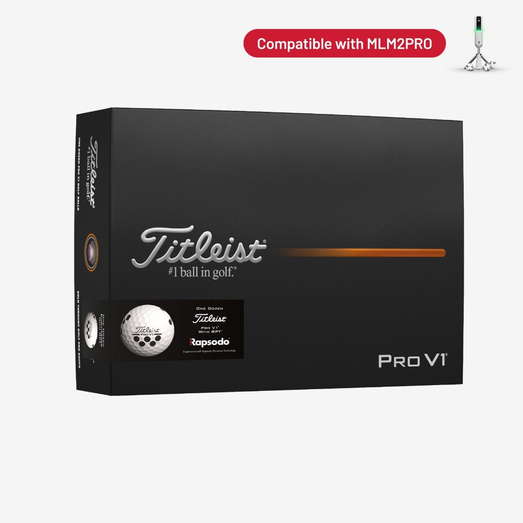 ลูกอล์ฟ Rapsodo Titleist PRO V1 with RPT Pattern (แพ็ค12ลูก)