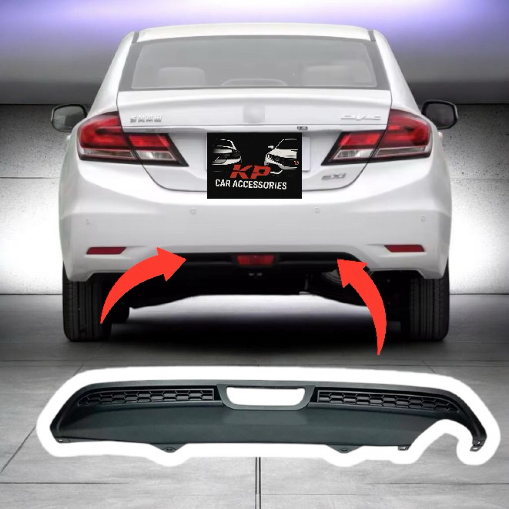 CIVIC FB 2012-2015 อะไหล่ดิฟฟูเซอร์ท้ายเมกา sedan