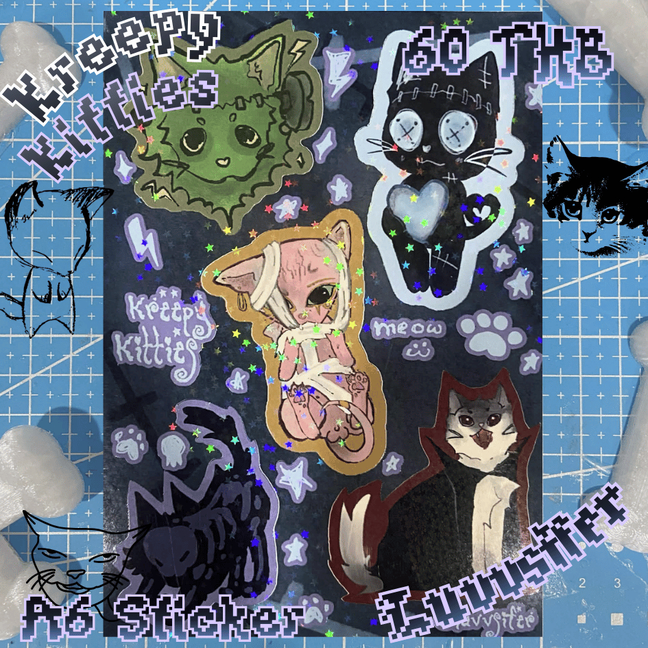 Kreepy Kitties Sticker [Luvvsifer]