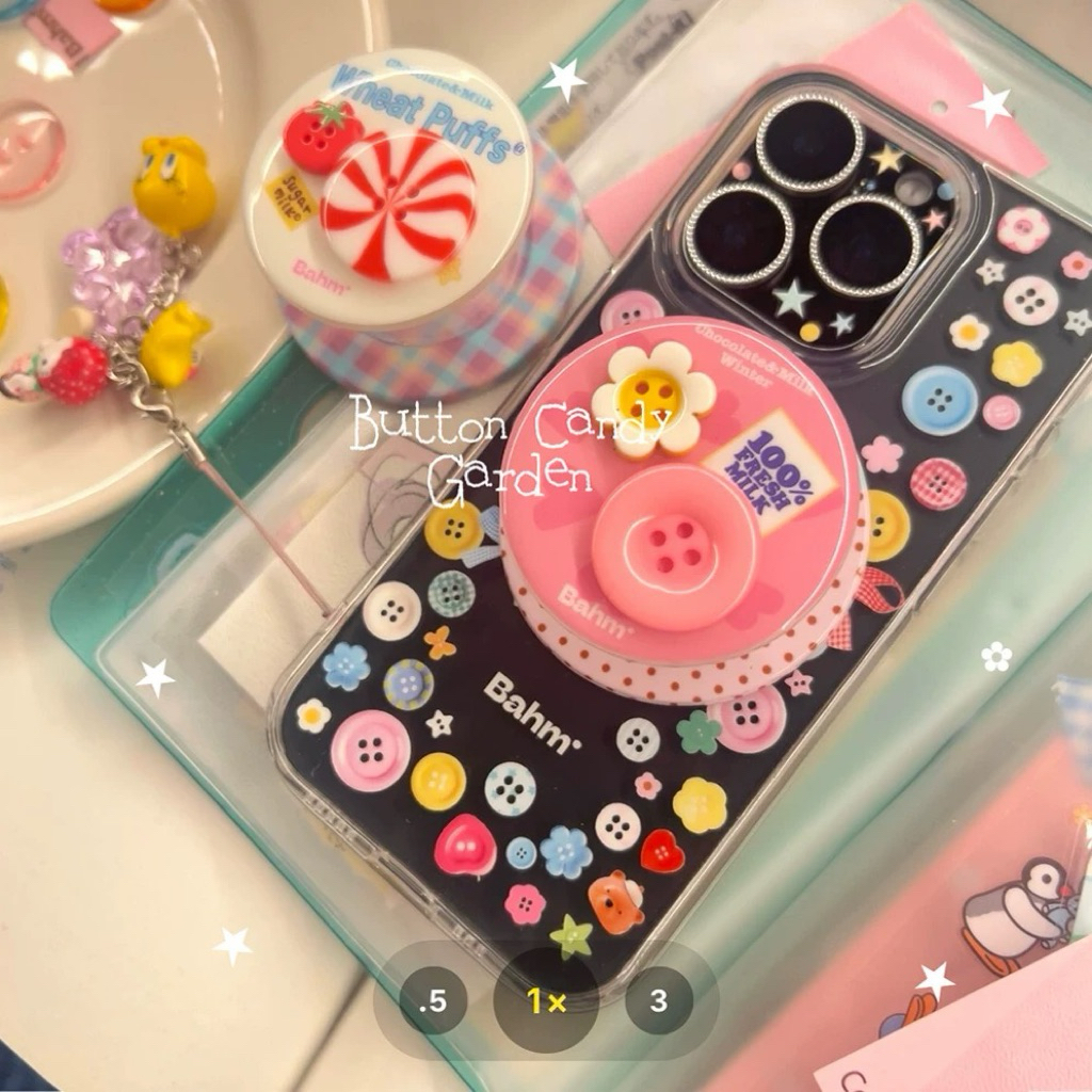 Bahm Button Candy Garden Phone Case เคสโทรศัพท์ดีไซน์สุดคิ้วท์จากแบรนด์ Bahm ลายปุ่มสีลูกกวาด