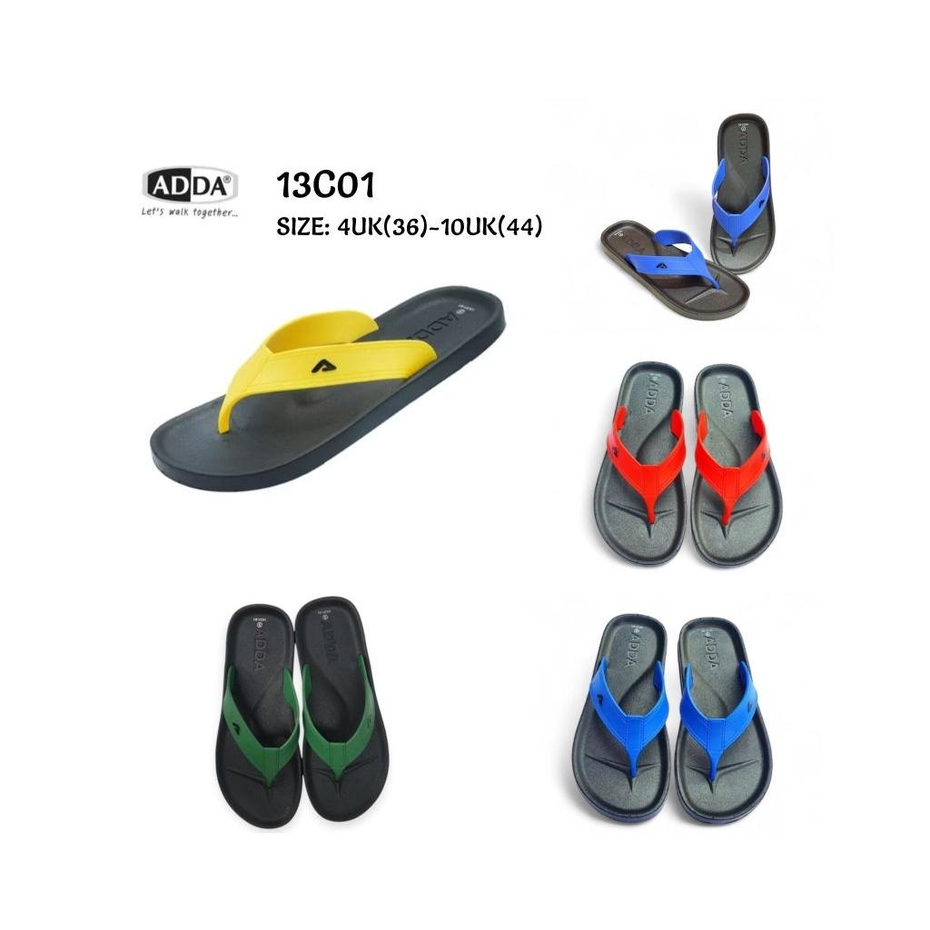 ADDA รองเท้าแตะแบบหูหนีบ รุ่น 13C01 Size: 4uk(36)-10uk(44)