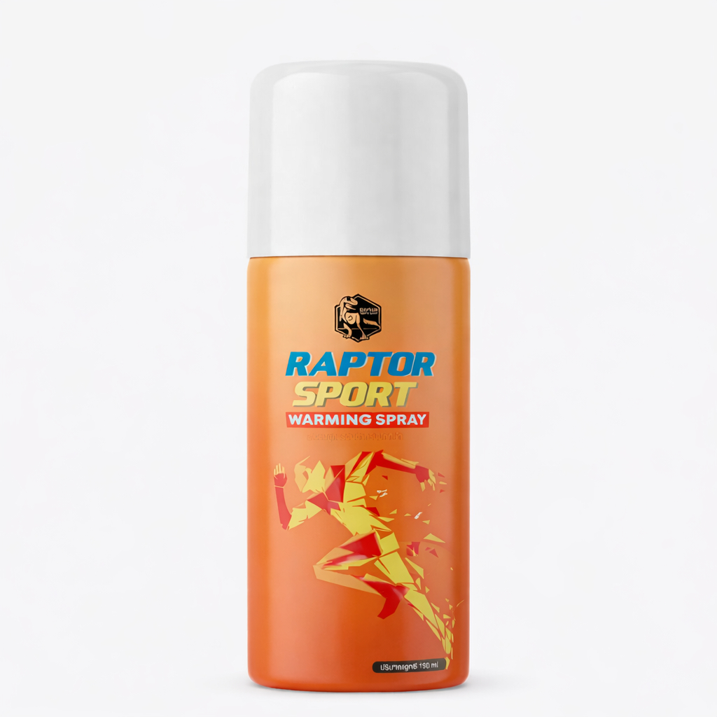 Raptor Sport Warming Spray สเปรย์สำหรับนักกีฬา (สูตรร้อน) ขนาด 150 ml