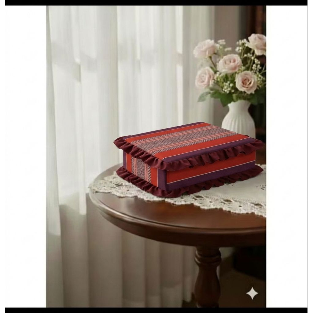 ปลอกหมอนขิดลายไทยแบบมีซิปข้างขนาด 20 * 35 * 10 เซนติเมตร – โปรปัง
