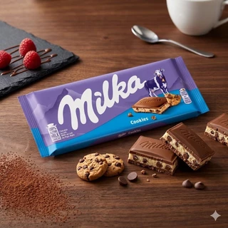 ล็อตใหม่ Milka Milk Chocolate มีส่วนผสมของนม Alpen 100% มี 25 รสชาติให้เลือก ขนาด 87 - 100 กรัม(g.) BBE:08/2026-01/2027