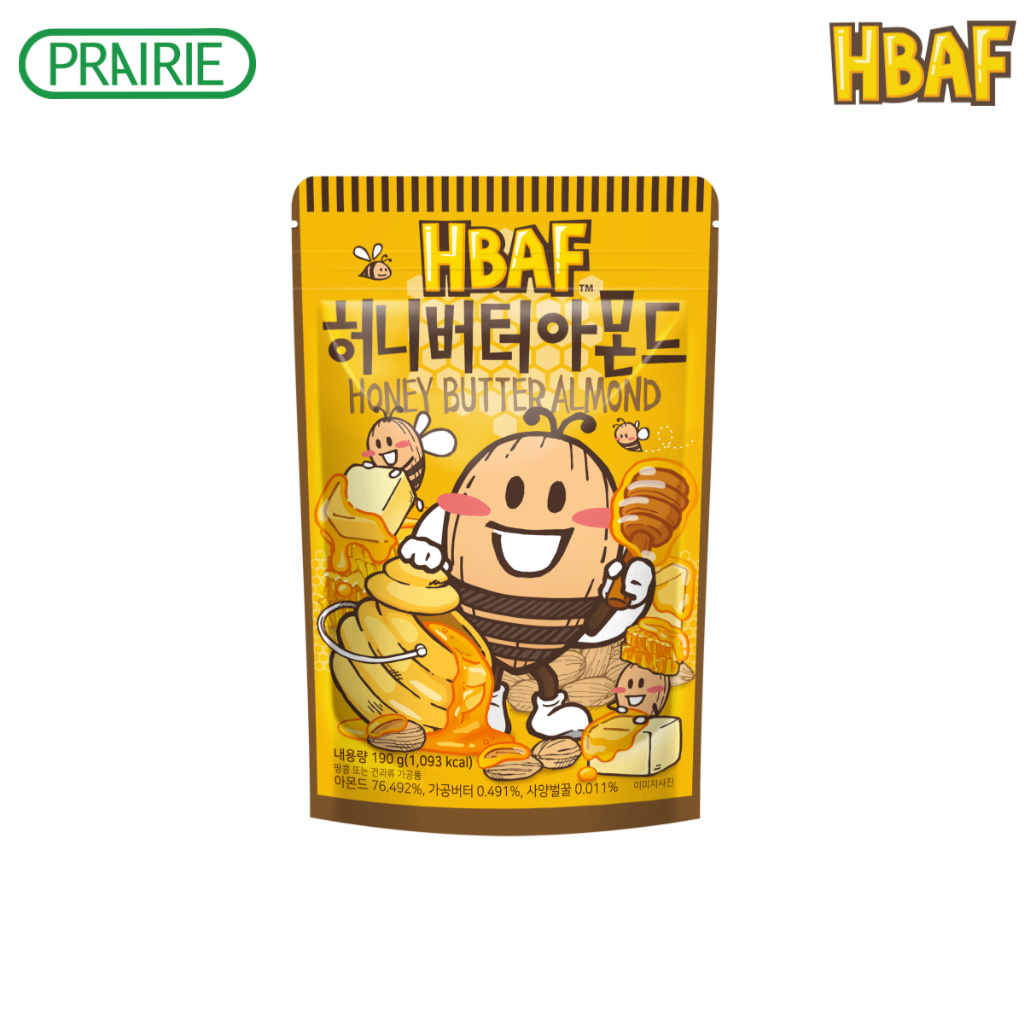 เอชบีเอเอฟ ฮันนี่ บัตเตอร์ อัลมอนด์ 190 กรัม / HBAF Honey Butter Almond 190g.