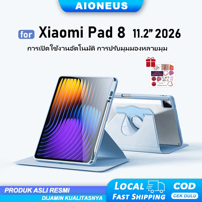เคส Xiaomi Pad 8 Pad 8Pro 11.2 นิ้ว 2026 Case เคสแท็บเล็ต สําหรับ เสี่ยวมี่ แพด 7 Pro เคสอัจฉริยะ 360° มีช่องใส่ปากกา