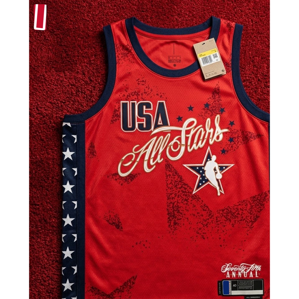 Edwards [USA] เสื้อบาสเกตบอล  Basketball Jersey แบบอัดร้อน HOT PRESS  002