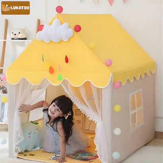 [มีสินค้าพร้อมส่ง] เต็นท์สำหรับเด็ก ขนาด 1.35 เมตร พื้นที่เล่นสำหรับเด็กโดยเฉพาะ ปราสาทเจ้าหญิงแบบพกพา