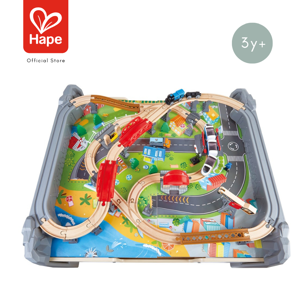 Hape - 70 Piece Railway Train & Table Set        โต๊ะรถไฟ 70 ชิ้น พร้อมรถไฟแบตเตอรี่        3Y+ รูปที่ 7