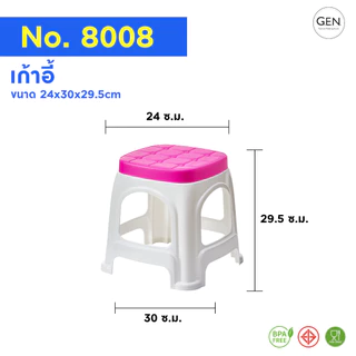 เก้าอี้พลาสติกลายหนังNo.8008-เกรดเอ(มี4แบบ)