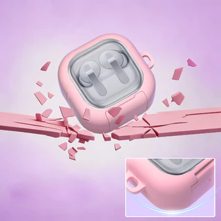 เคส Samsung Galaxy Buds4 / Buds4 Pro โปรงใส ตั้งมือถือได้ ป้องกันหาย พร้อมที่คล้อง (Model.26-9)