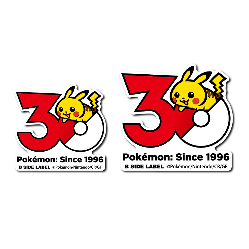 [Direct from Japan] B - SIDE LABEL Pokemon Sticker Pokémon 30th Anniversary Japan NEW