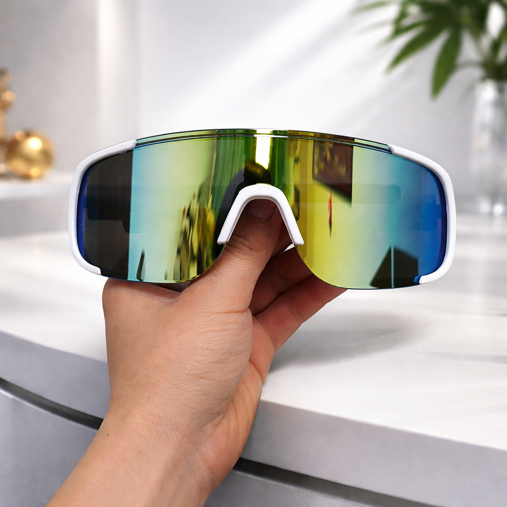 แว่นกันแดดแฟชั่นทรงสปอร์ต เลนส์ชิ้นเดียว UV400 แข็งแรง น้ำหนักเบา ราคา ถูกที่สุด ดีลบีเคเค แกลเลอรีภาพที่ 9