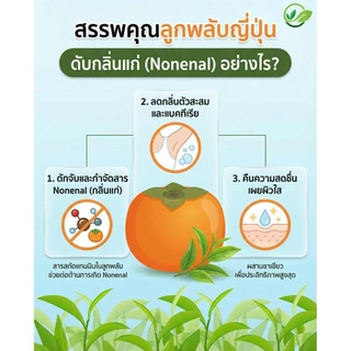 สุดคุ้ม‼️ เซต3ก้อน สบู่ดับกลิ่นแก่‼️ "สบู่ลูกพลับญี่ปุ่นชาเขียว" ขนาด100กรัม×3