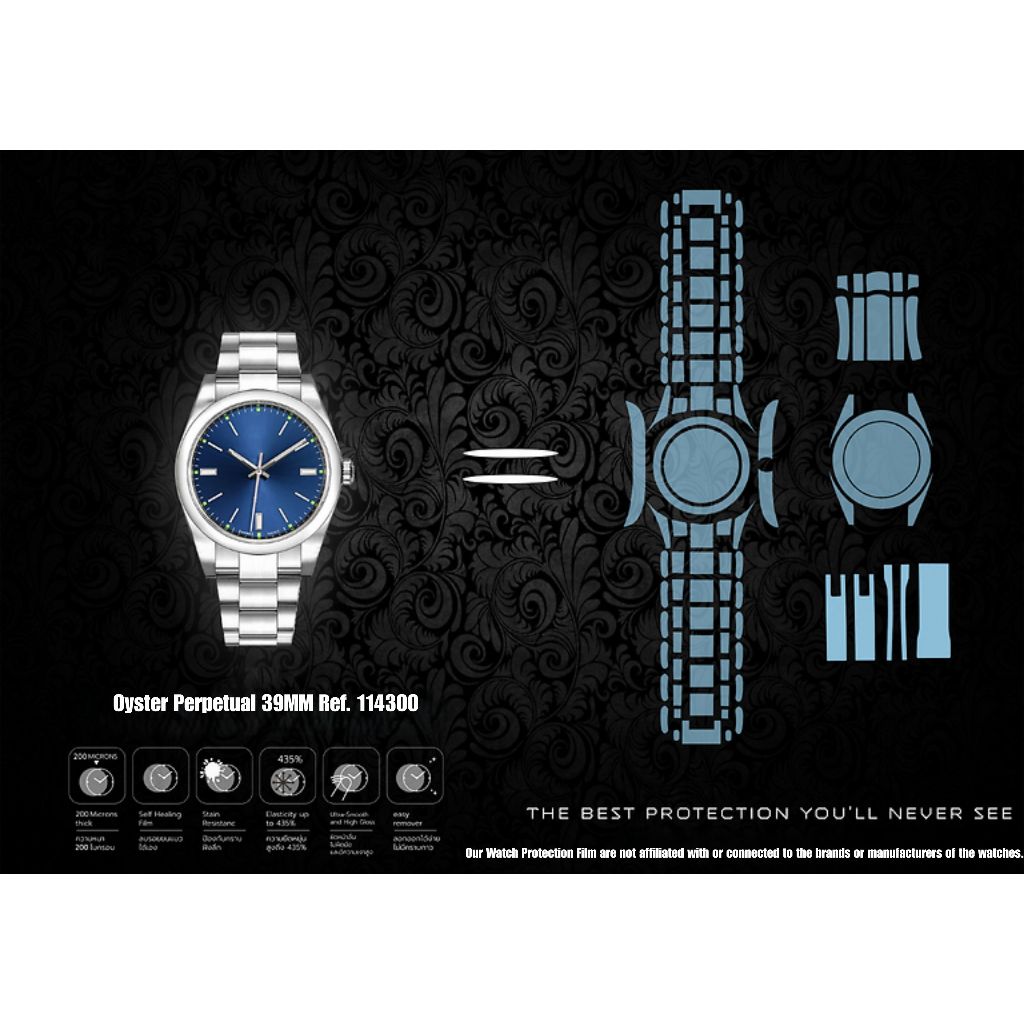 OP 39mm 114300 ฟิล์มป้องกันรอยนาฬิกา Watch Protection Film for สำหรับ Rolex Oyster Perpetual 39MM Re