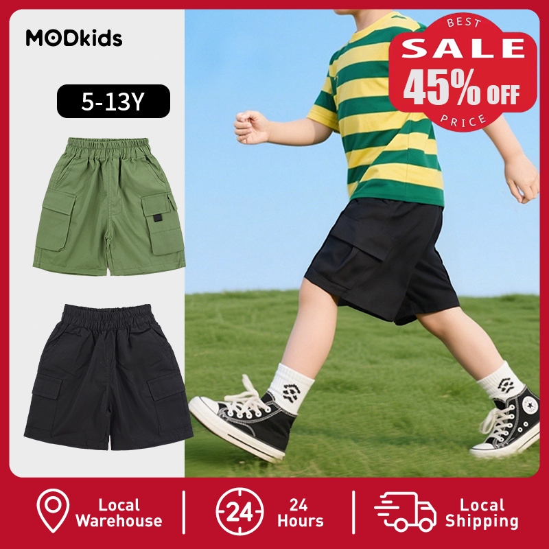 【MODkids】🔥🔥 กางเกงขาสั้นเด็ก กระเป๋าใหญ่ ผ้าดูดน้ำเร็ว เทศกาลสงกรานต์ ส่งไทย 24ชั่วโมง