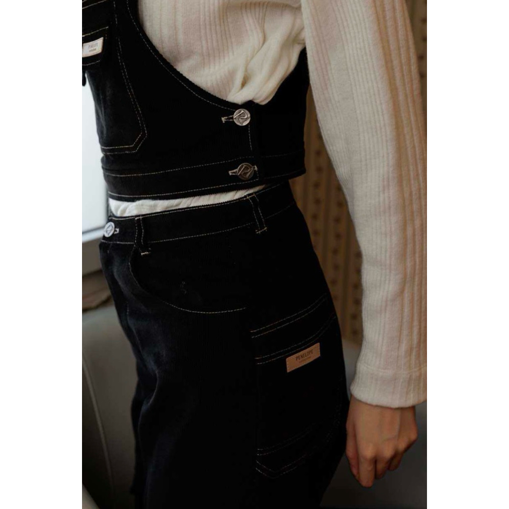 CAMPBELL OVERALLS BLACK เอี๊ยมผ้าลูกฟูก ราคา ถูกที่สุด ดีลบีเคเค แกลเลอรีภาพที่ 8