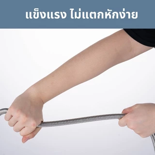 LUCKYLOTUS สายฝักบัวอาบน้ำ สแตนเลส ยาว 1.2 เมตร ทนต่อแรงดันน้ำสูง บิดงอได้ ติดตั้งง่าย ใช้กับเครื่องทำน้ำอุ่น