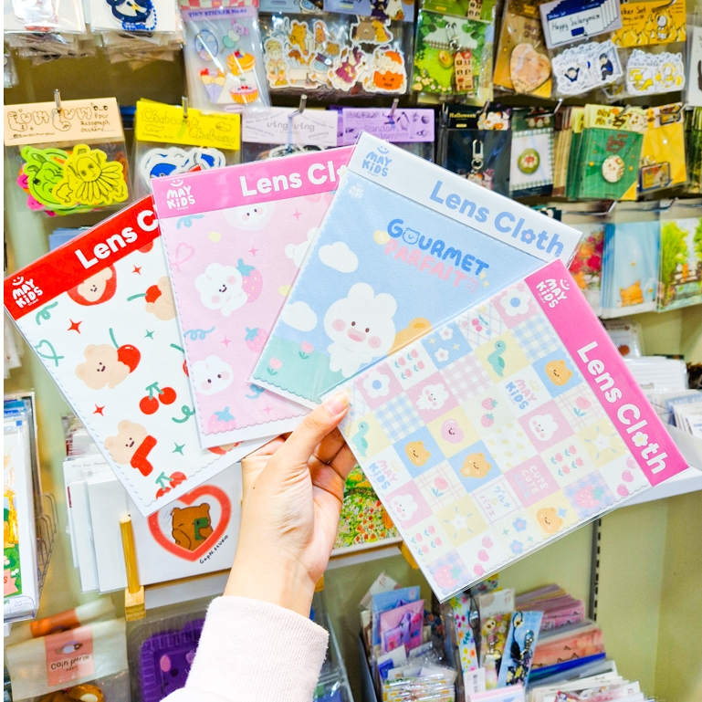 Lens Cloth ผ้าเช็ดเลนส์อเนกประสงค์ลาย Gourmet และ Parfait เช็ดเลนส์หรือหน้าจอได้อย่างอ่อนโยน🍓[Maykid