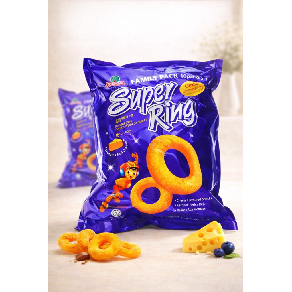 ขนมซุปเปอร์ริงชีส(Super ring cheese) 1ห่อ 8ซอง ย่อย